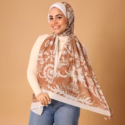 Persia Brown Scarf by Estringo Egyptian Women's Fashion Brand
