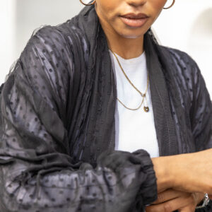 Chiffon cardigan – black