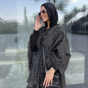 Black X Gold Cape Shawl