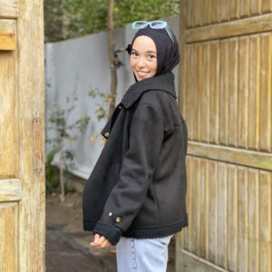 Black Jacket with Lining faux fur