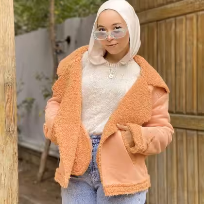 Simone Jacket with Faux Fur Lining by Estringo Egyptian Fashion