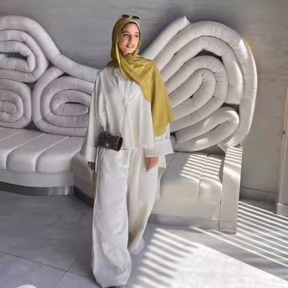 Estringo lite beige linen set women's fashion Egyptian brand outfit