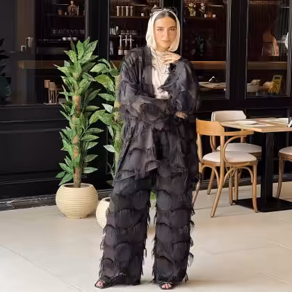 Samara Chiffon Black Set