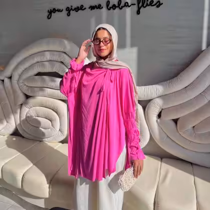 Pink basic cardigan by Estringo Egyptian women's fashion brand