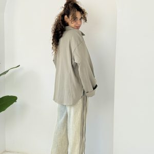 Light Olive Cotton Top