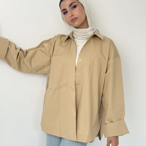 Beige Poplin Shirt