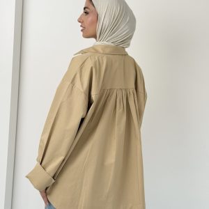 Beige Poplin Shirt
