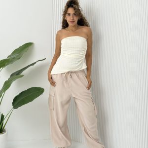 Beige Cargo Pants