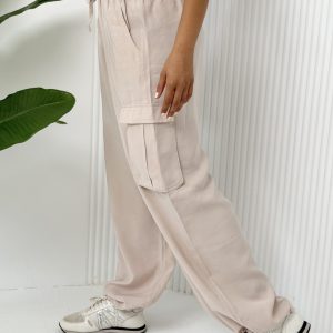 Beige Cargo Pants
