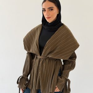 Pleats-On-The-Go Jacket/Cardigan – Olive
