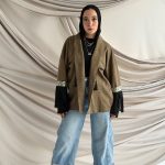 Diamond Cardigan with Tassels (Olive Black)