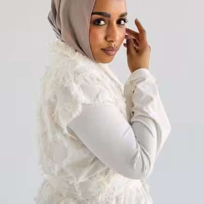 Checkmate vest (Fringed linen - White)