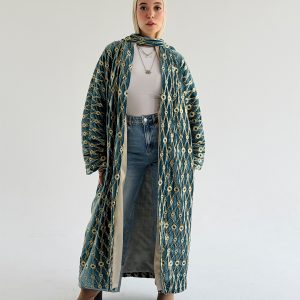 Royal Velvet Cardigan (Emerald Teal)
