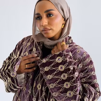 Royal Velvet Cardigan (Mulberry)
