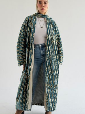 Royal Velvet Cardigan (Emerald Teal)