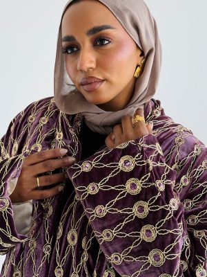 Royal Velvet Cardigan (Mulberry)